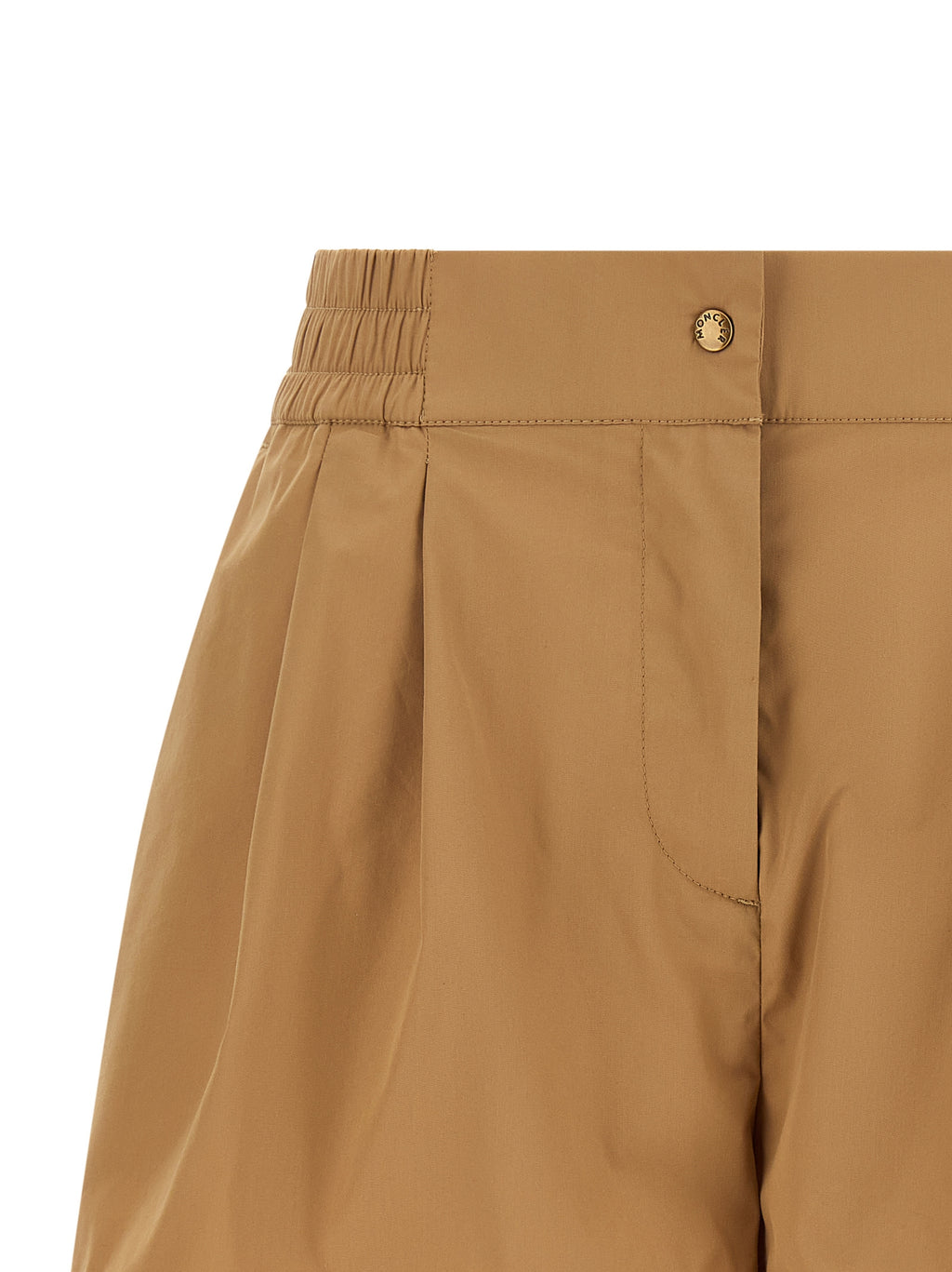 Beige Nylon Bermuda Shorts