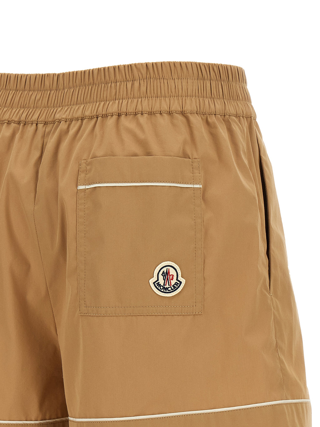 Beige Nylon Bermuda Shorts