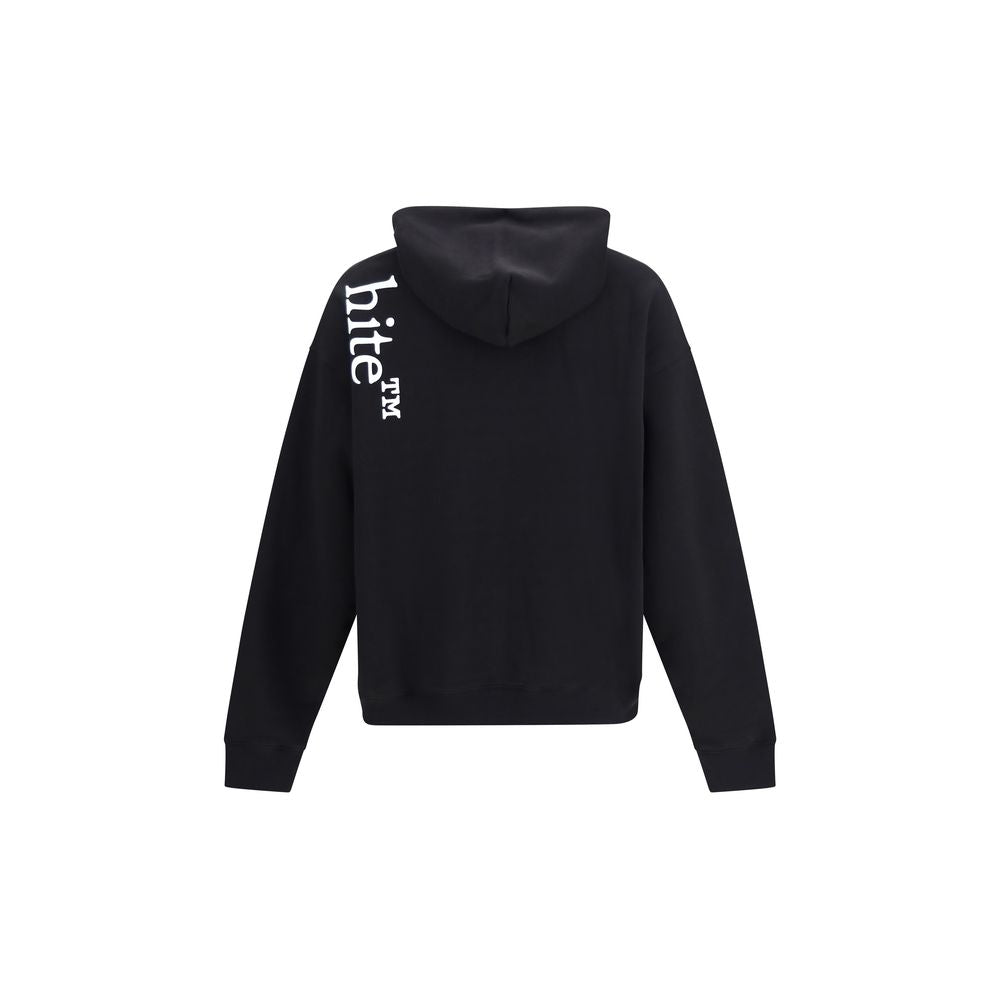Vertical Bookish Skate Hoodie - Black Cotton
