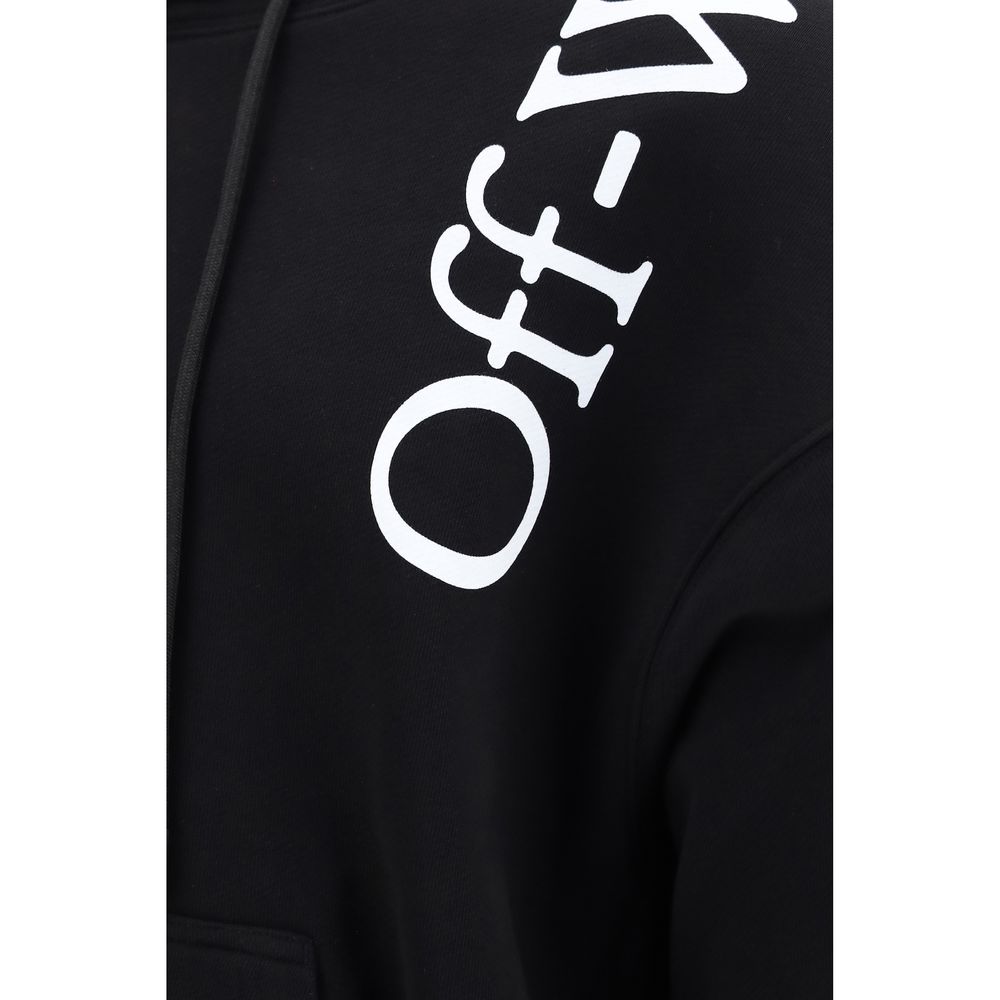 Vertical Bookish Skate Hoodie - Black Cotton