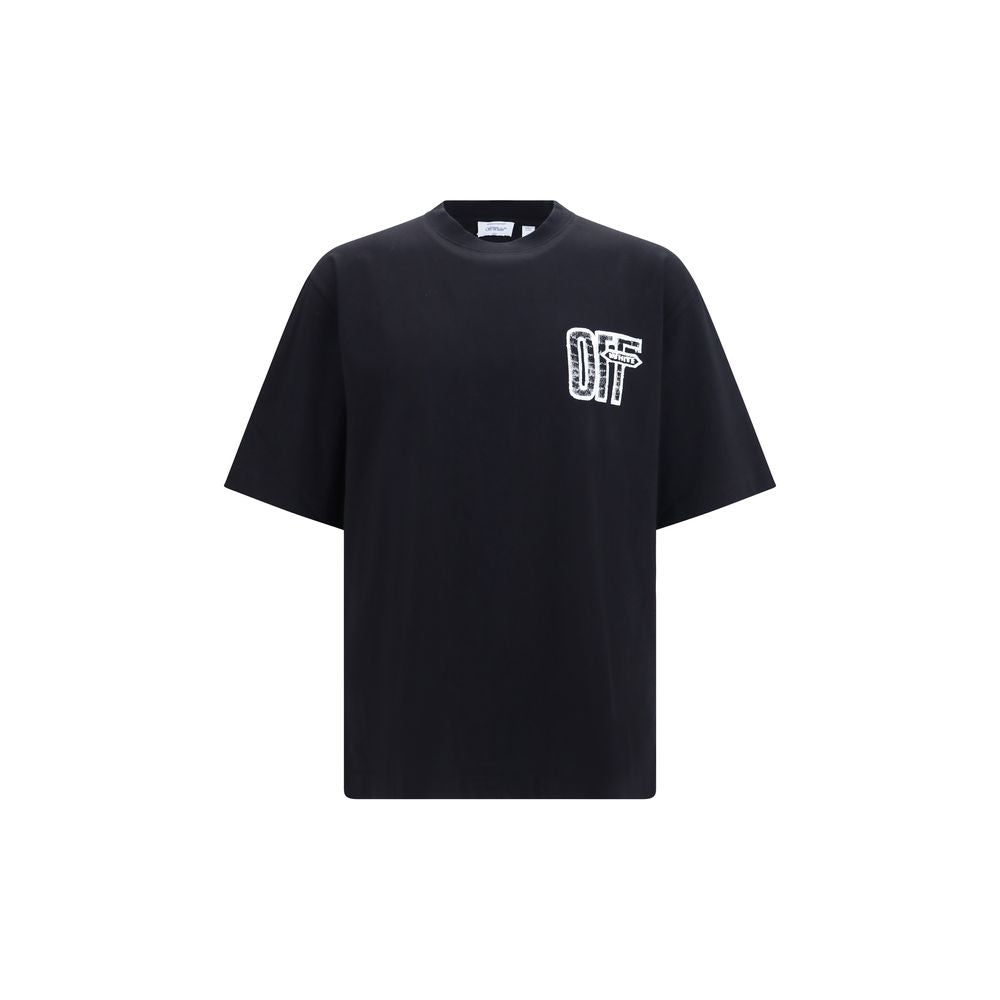 Black Cotton Motion Arrow Skate T-Shirt