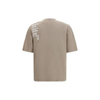 Beige Cotton T-Shirt Vertical Bookish Skate