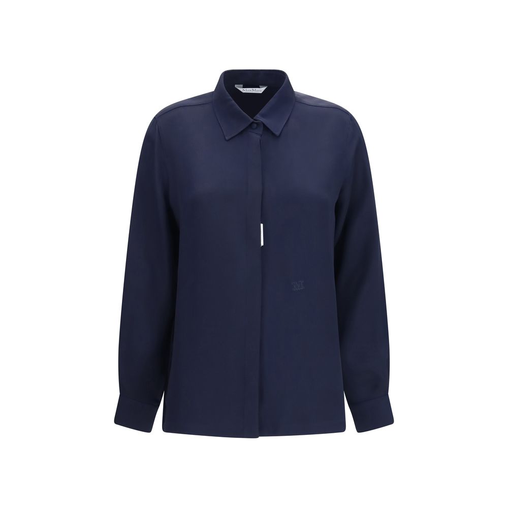 Silk Crepe de Chine Geranio Shirt