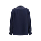 Silk Crepe de Chine Geranio Shirt
