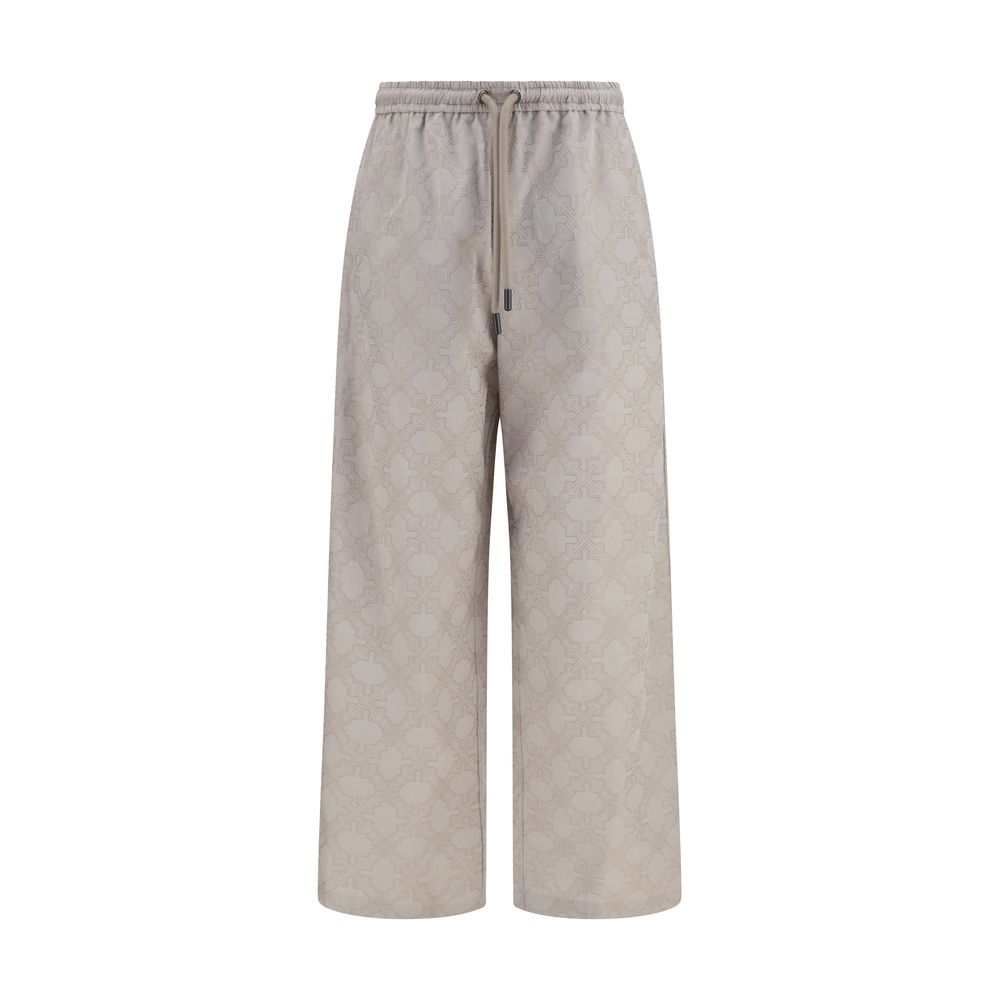 Oversized Arrow Cotton Pants