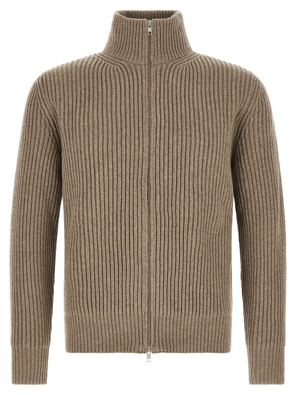 Beige Wool Full-Length Jacket
