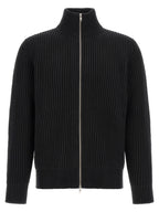 Black Wool Blend Full-Length Jacket