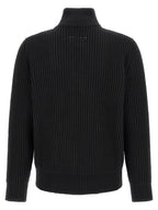Black Wool Blend Full-Length Jacket
