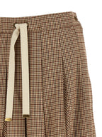 Beige Viscose Wool Blend Midi Skirt