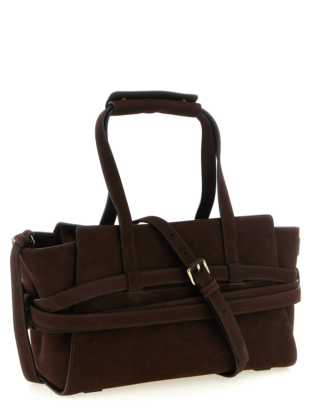 Brown Calfskin Tie Me Handbag