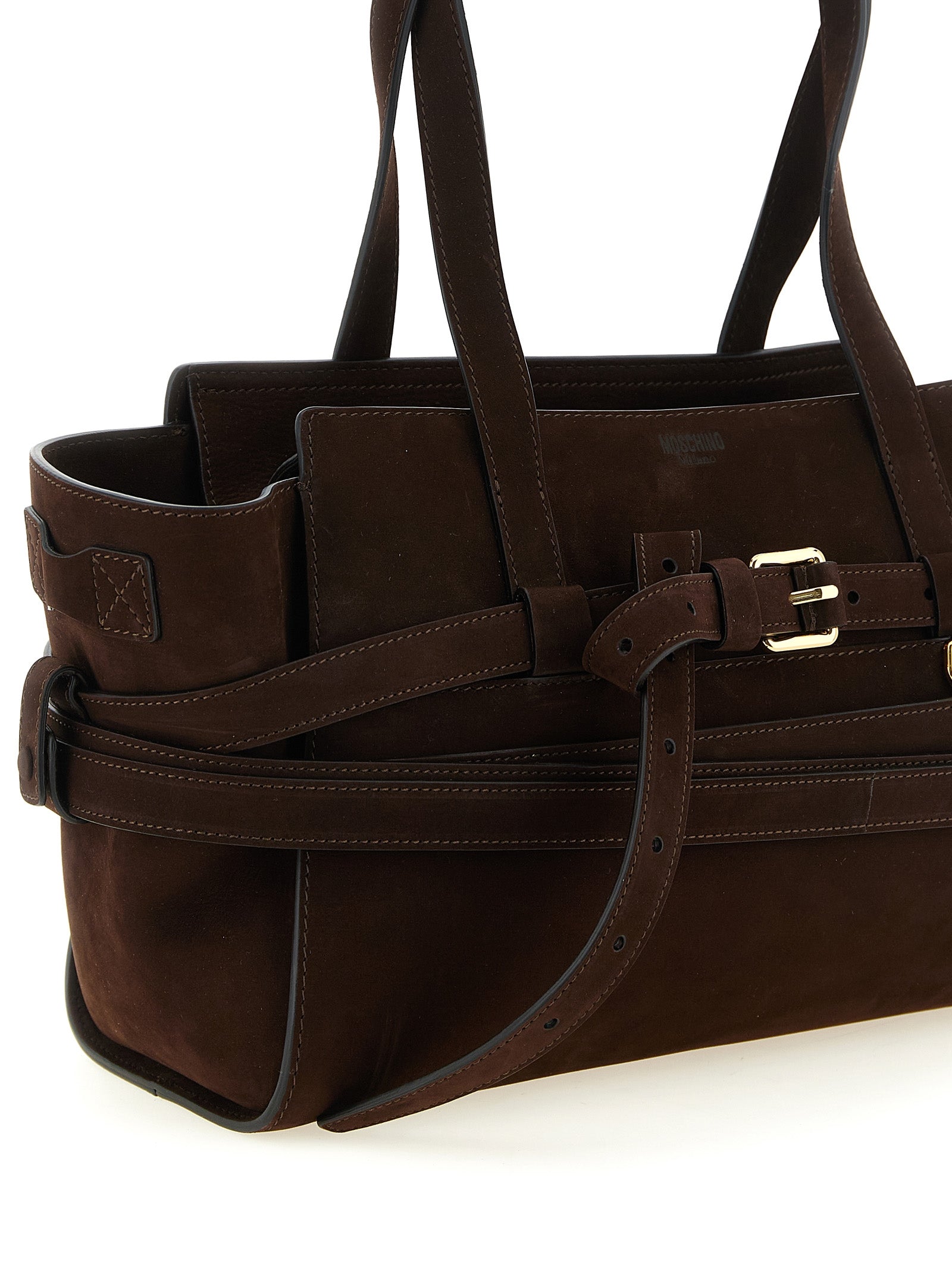 Brown Calfskin Tie Me Handbag