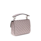 Lamb Leather Rockstud Spike Handbag
