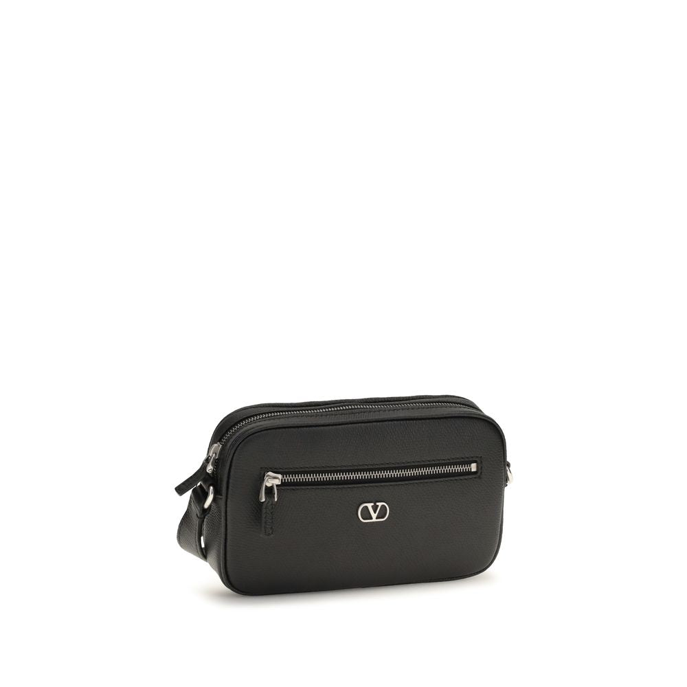 Black Calfskin Shoulder Bag