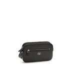 Black Calfskin Shoulder Bag