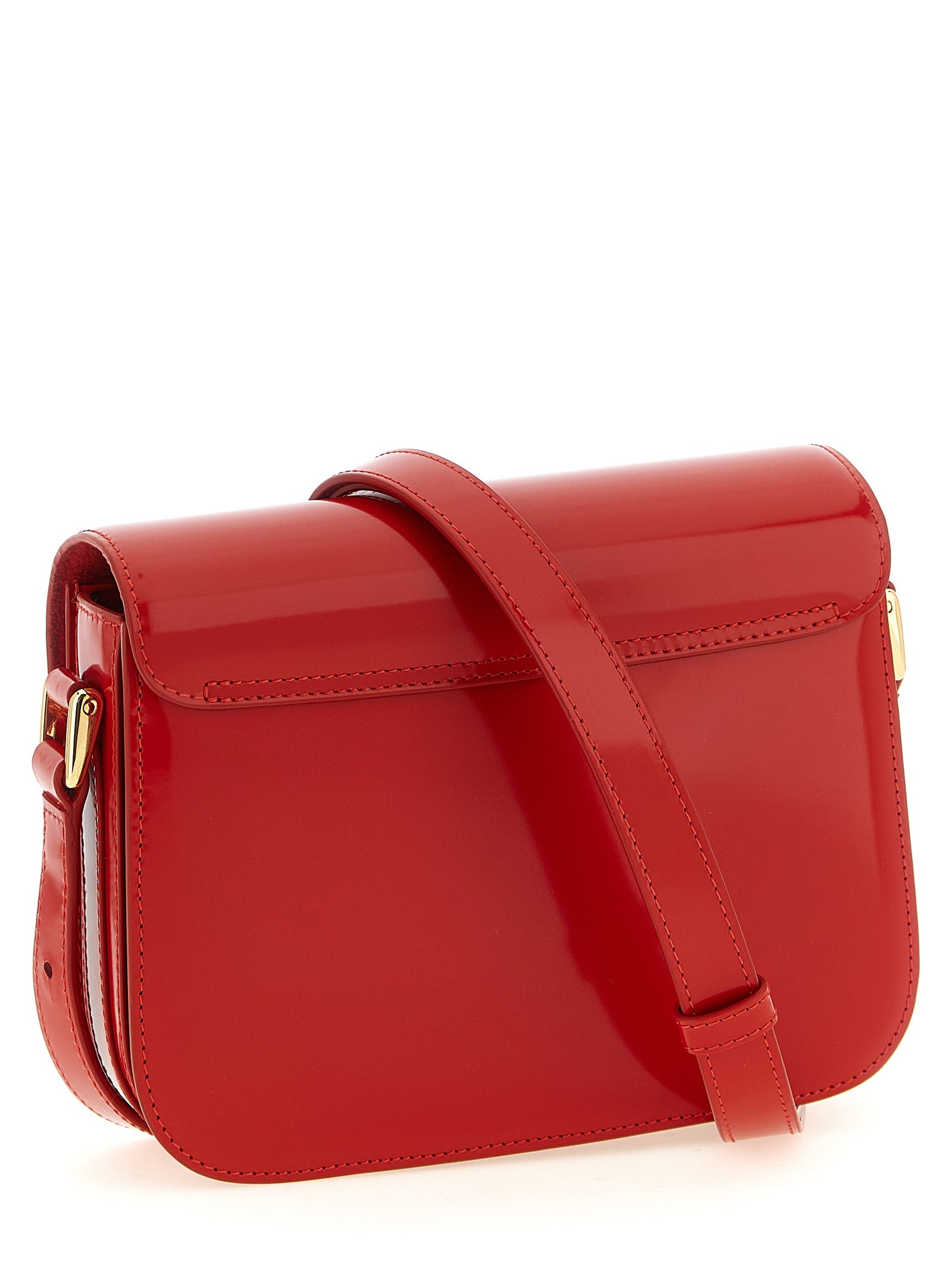 Grace Glossy Cowhide Crossbody Bag
