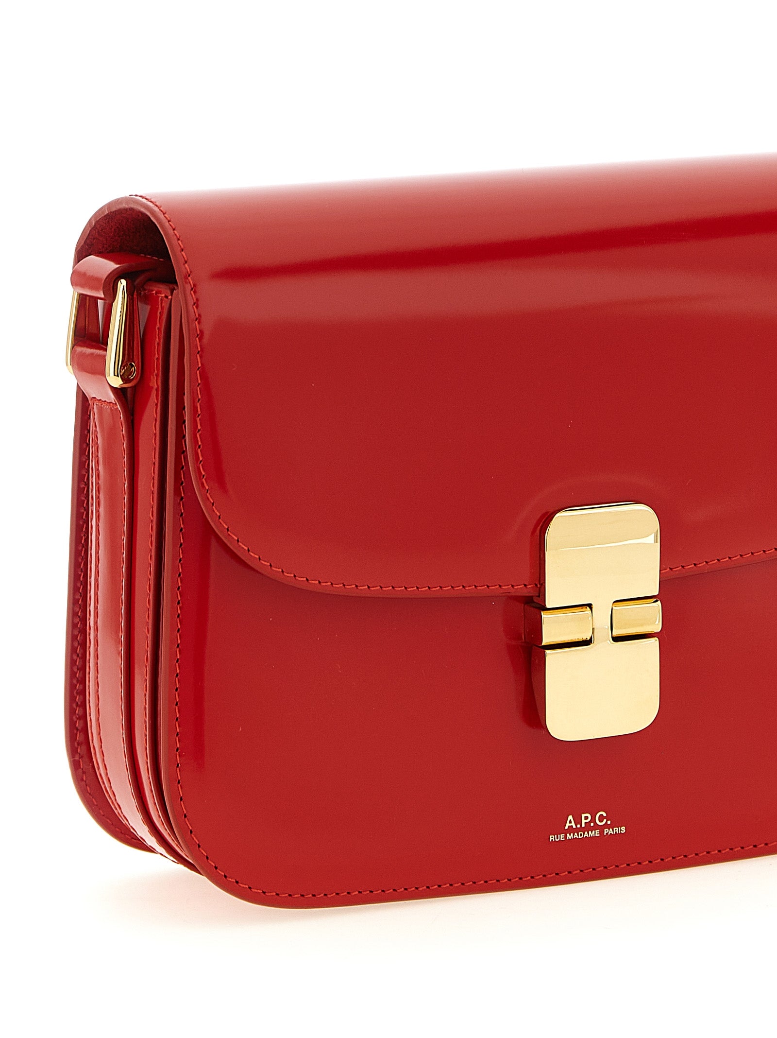 Grace Glossy Cowhide Crossbody Bag