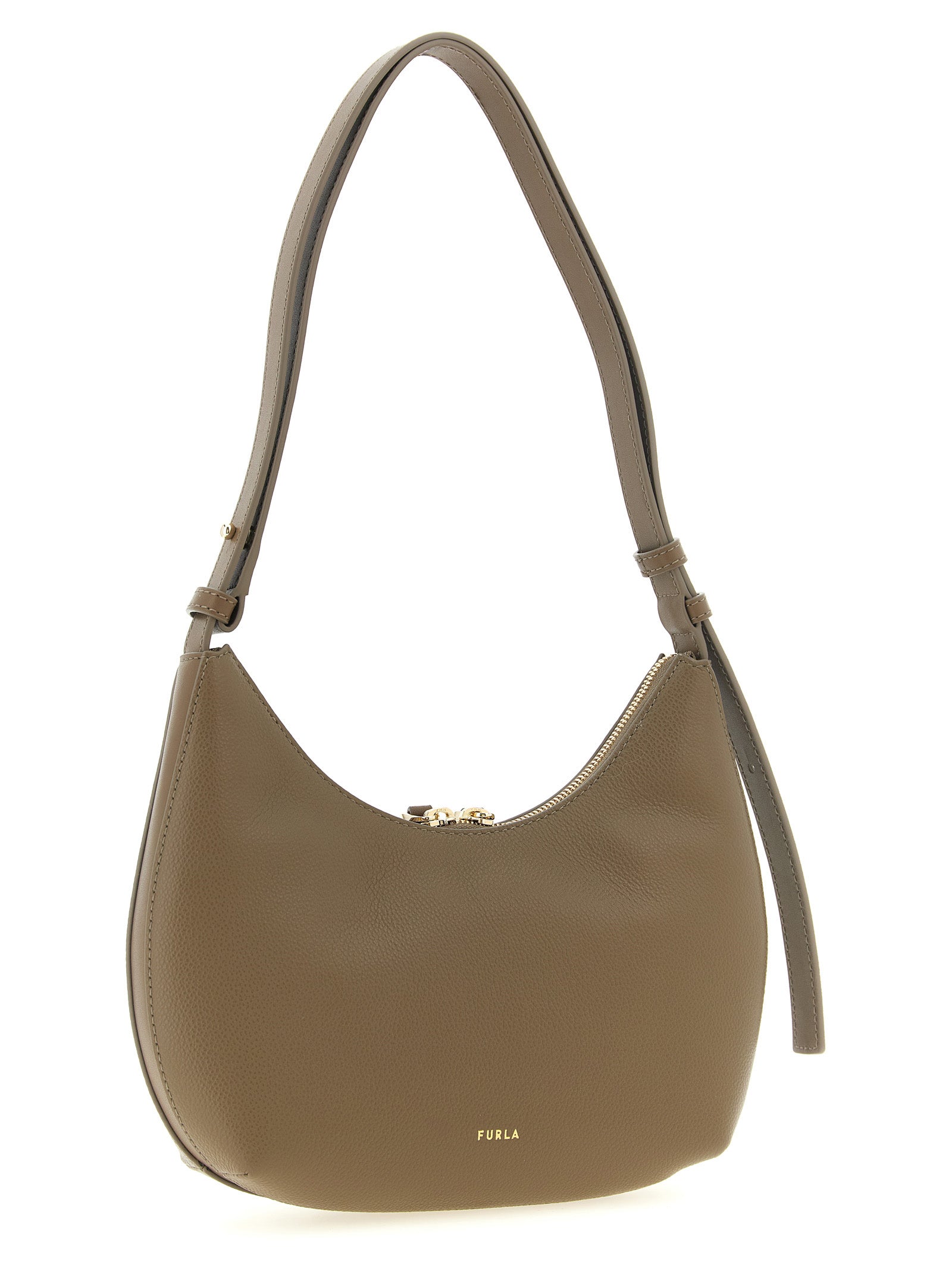 Beige Calfskin Goccia S Shoulder Bag