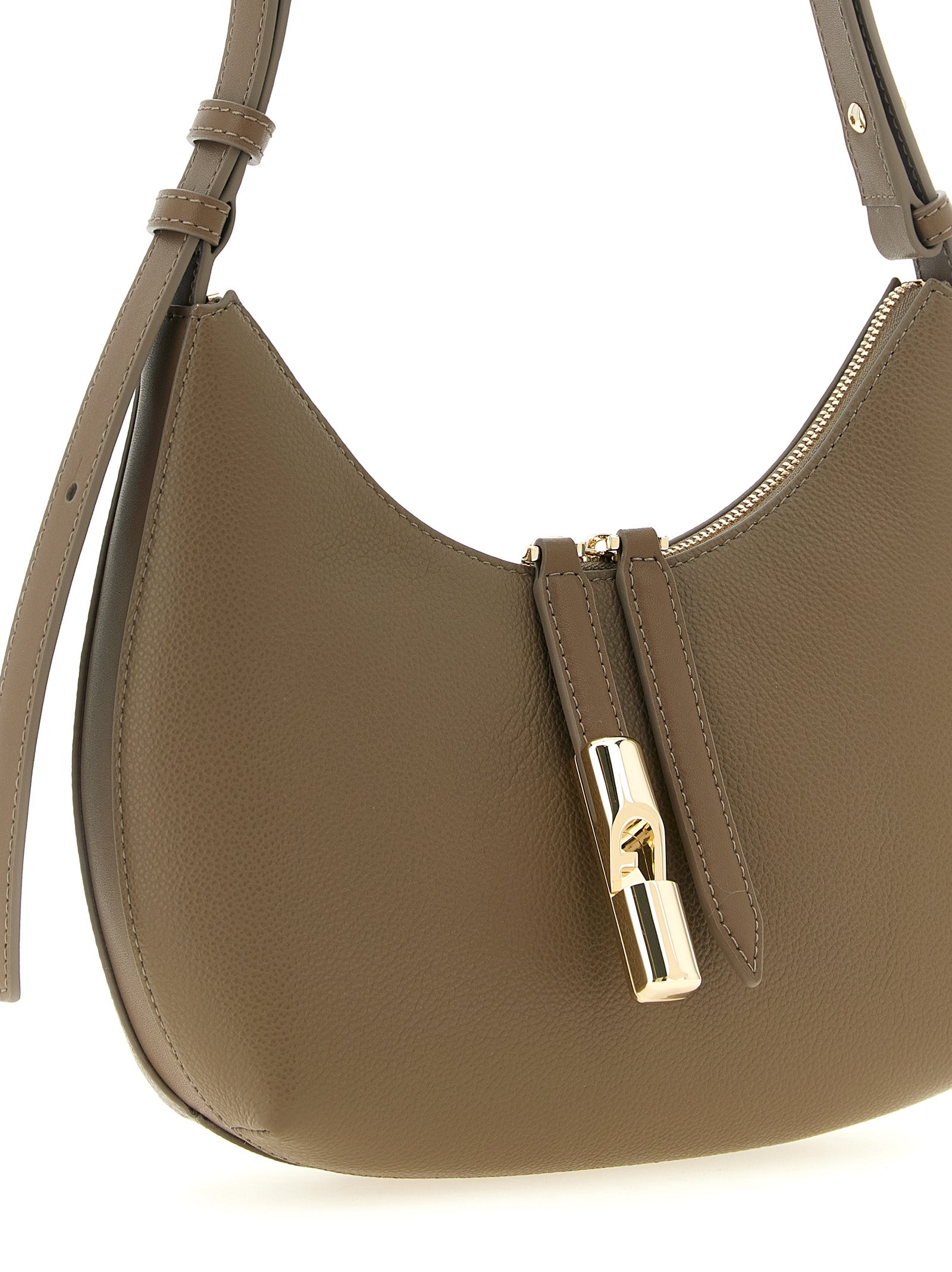 Beige Calfskin Goccia S Shoulder Bag