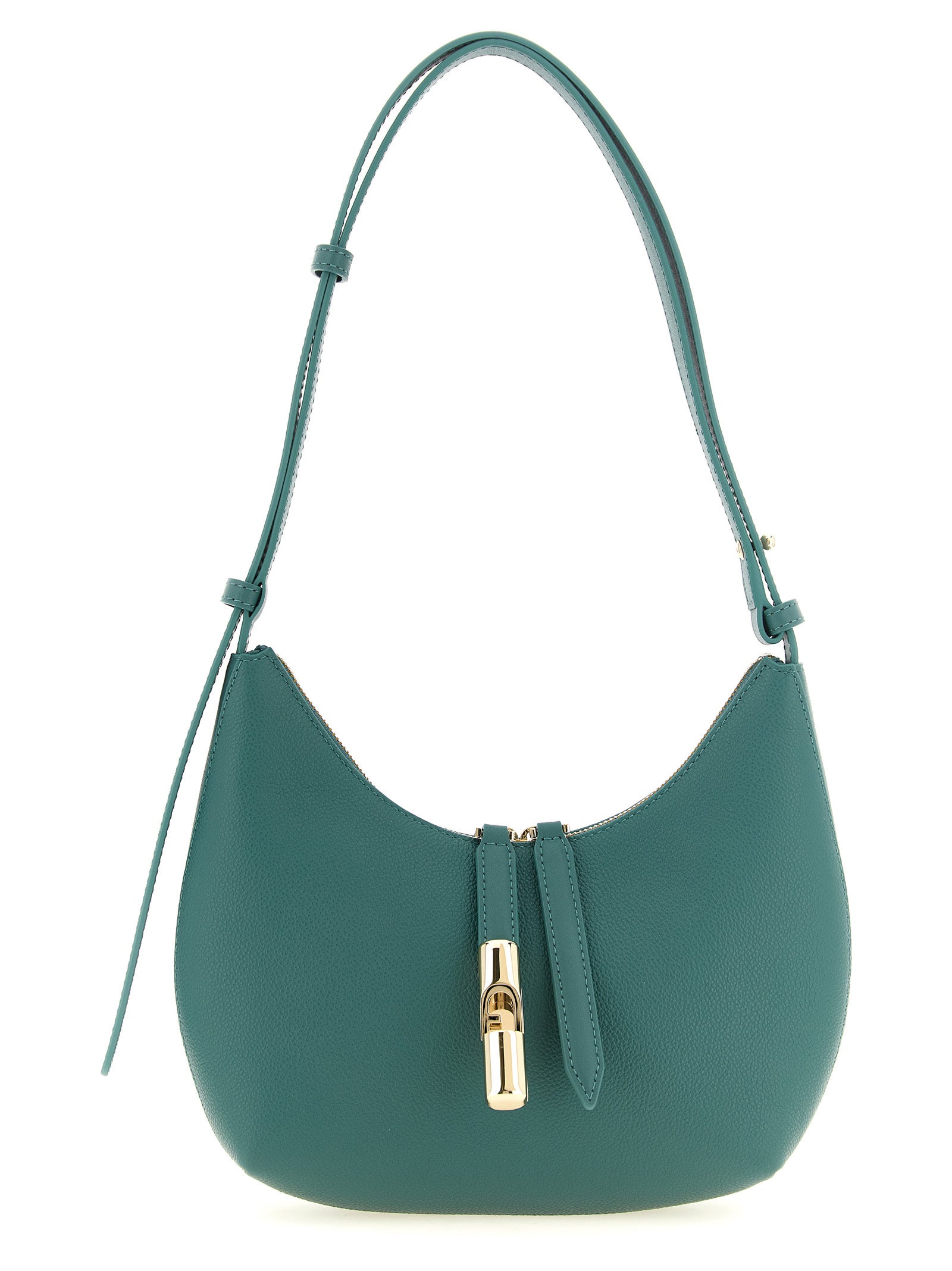 Goccia S Green Calfskin Shoulder Bag