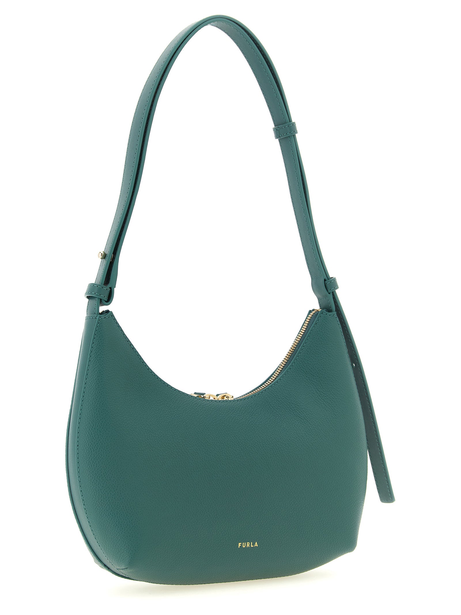 Goccia S Green Calfskin Shoulder Bag