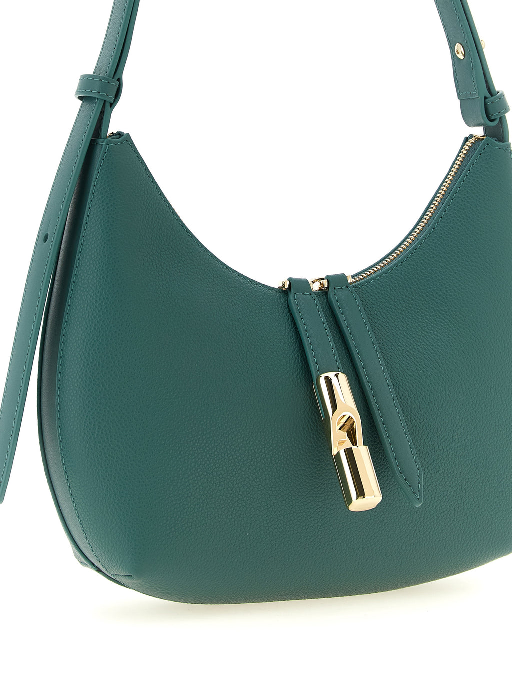 Goccia S Green Calfskin Shoulder Bag