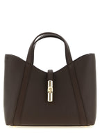 Brown Calfskin Goccia S Tote Bag