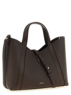 Brown Calfskin Goccia S Tote Bag