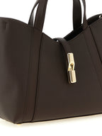 Brown Calfskin Goccia S Tote Bag