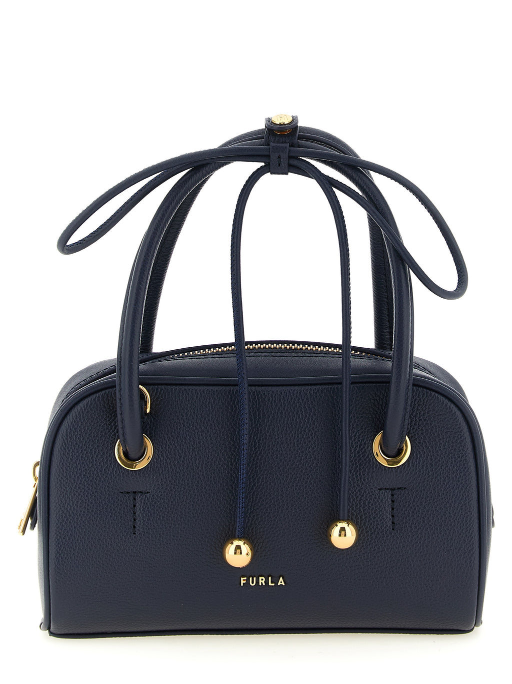 Blue Calfskin Poppy S Handbag