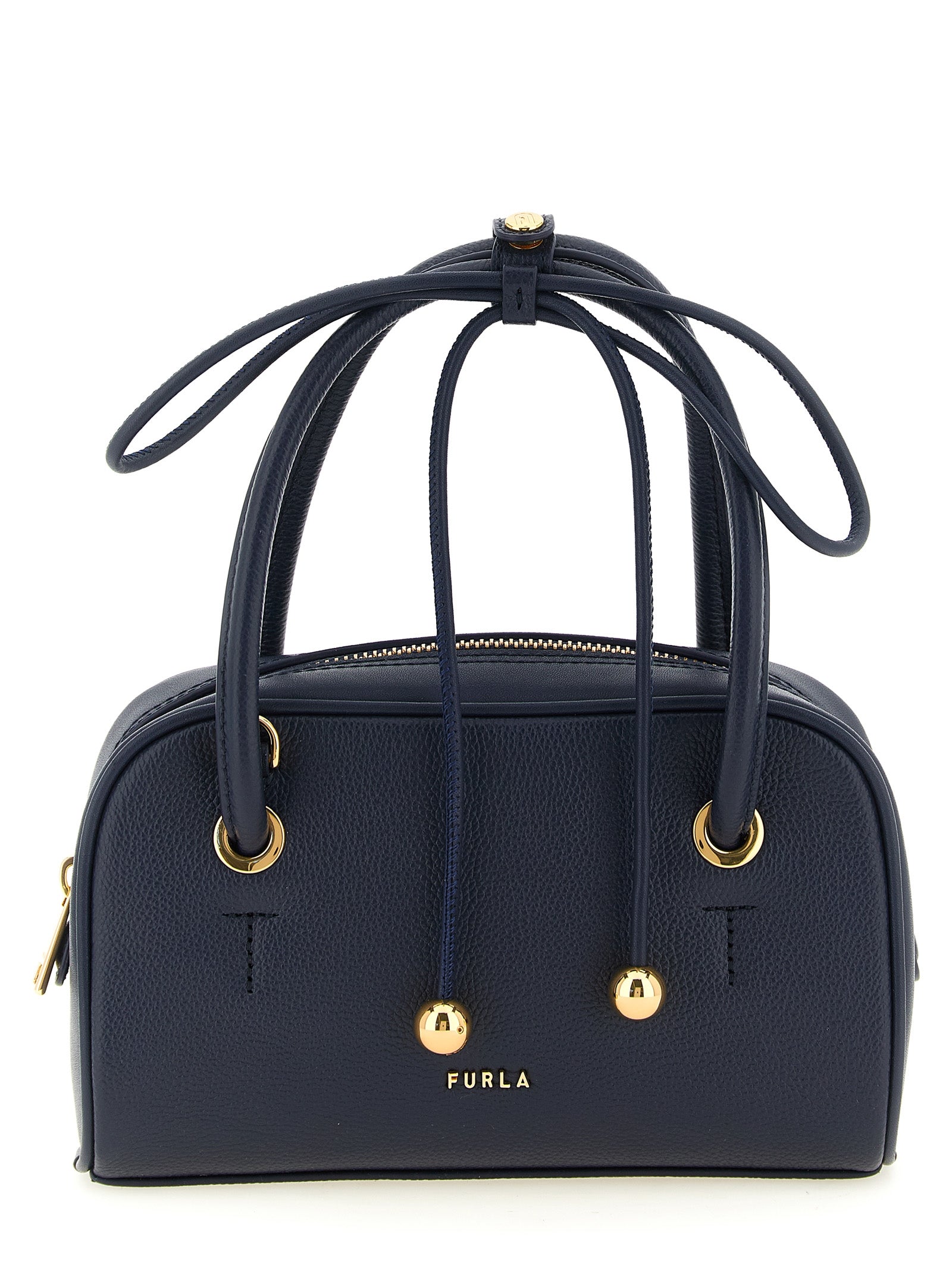 Blue Calfskin Poppy S Handbag