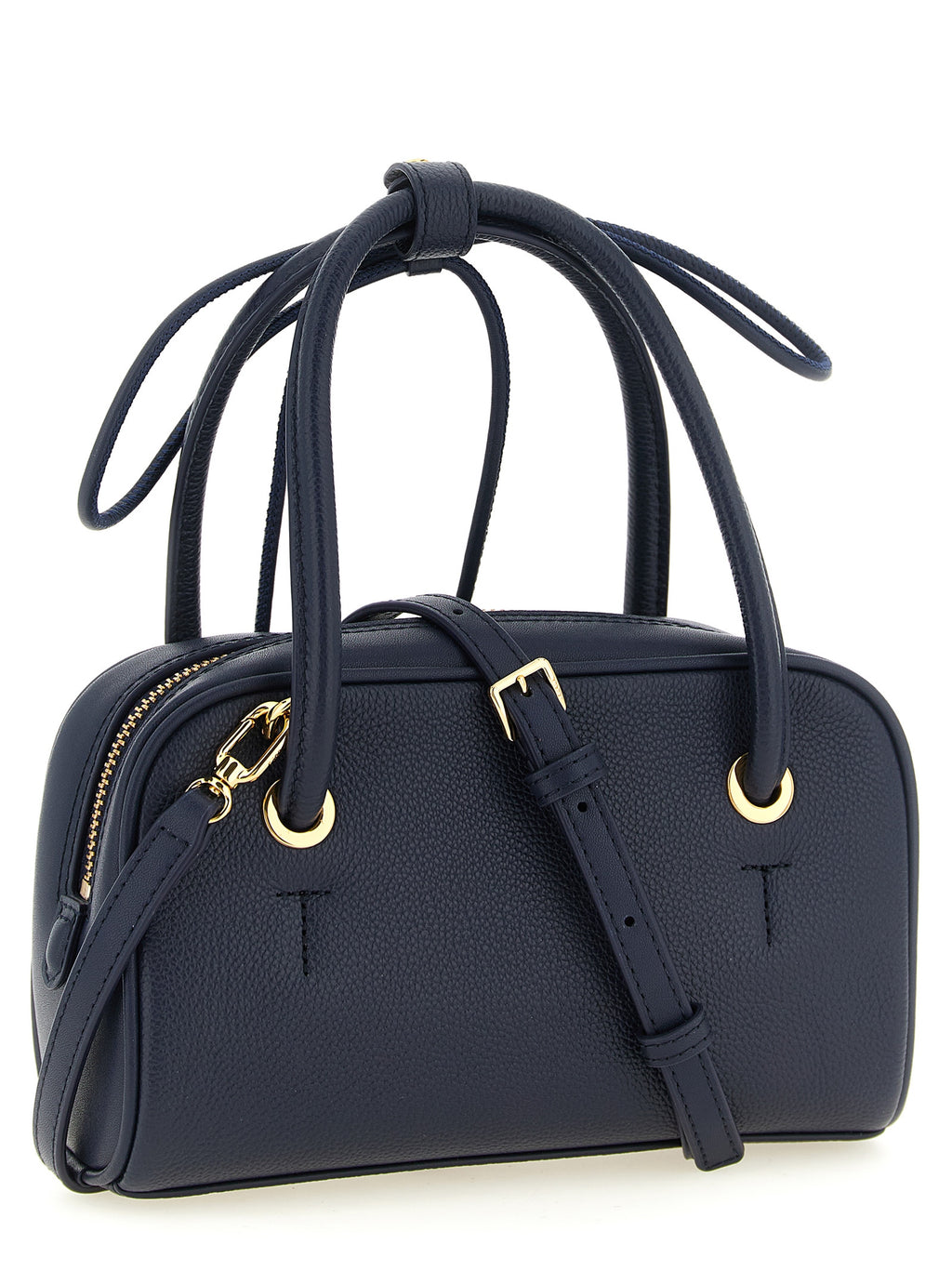 Blue Calfskin Poppy S Handbag