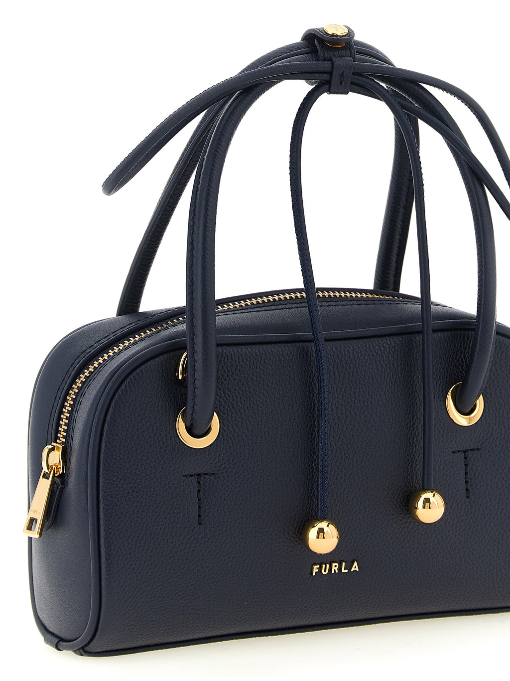 Blue Calfskin Poppy S Handbag