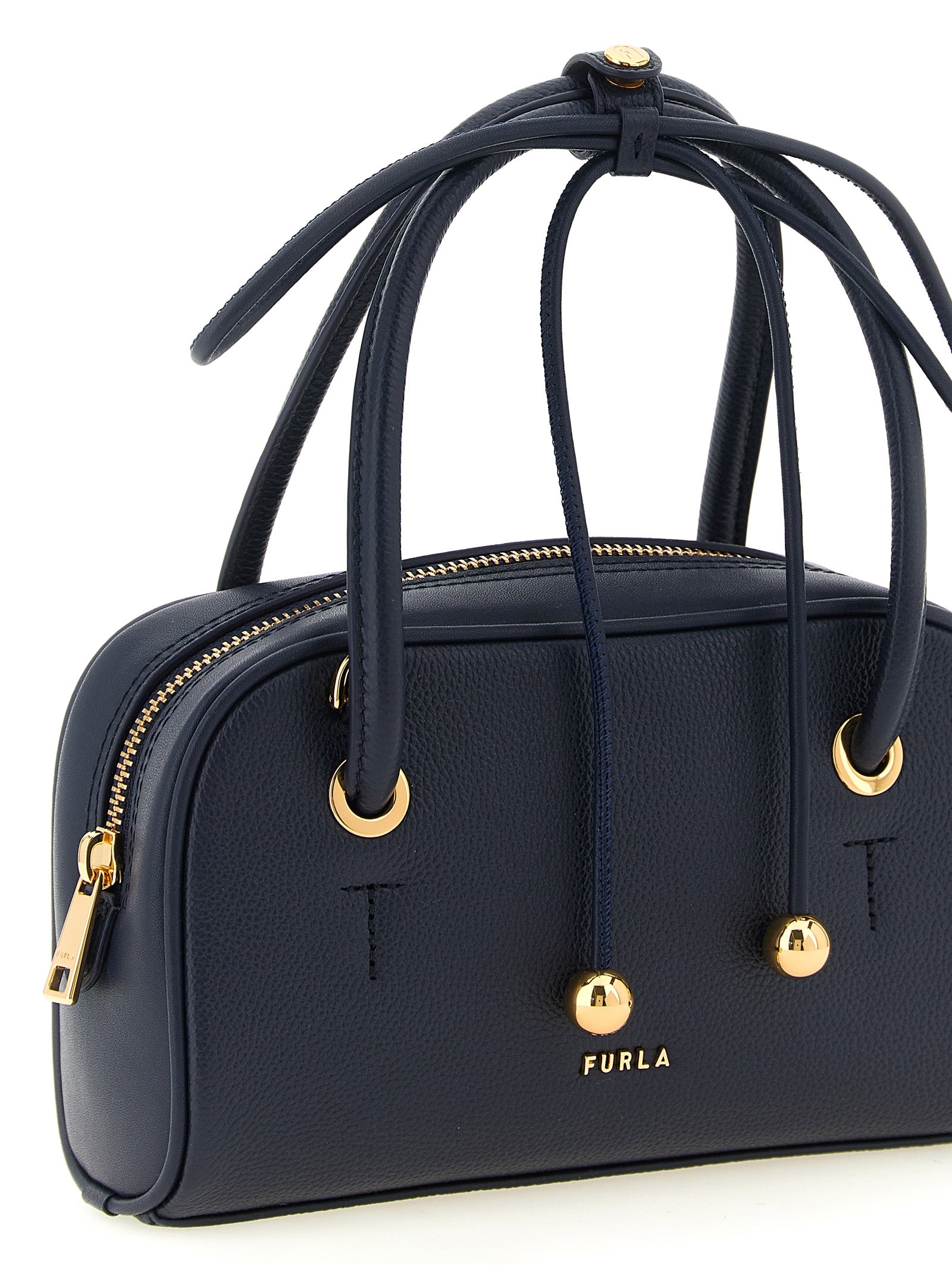 Blue Calfskin Poppy S Handbag