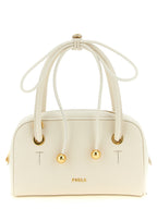 White Calfskin Poppy S Handbag