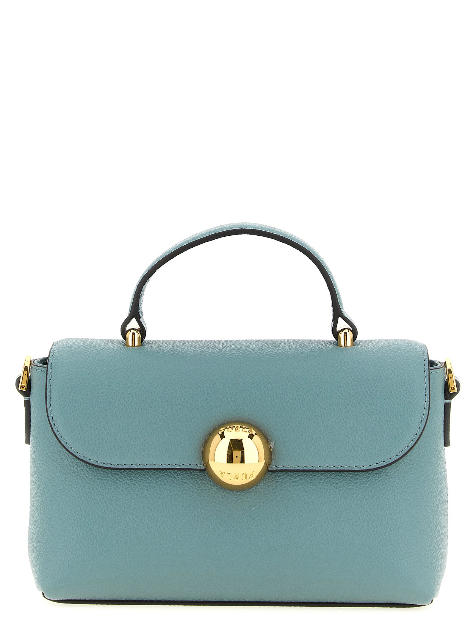 Light Blue Hammered Calfskin Moonlight Handbag