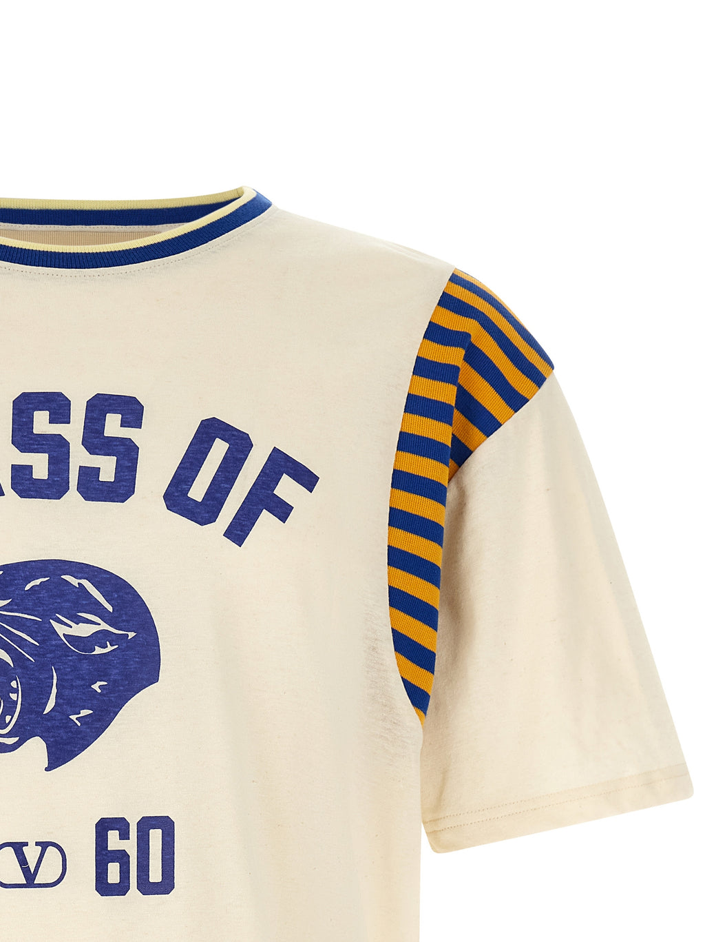 Panther Multicolor Cotton & Linen T-Shirt