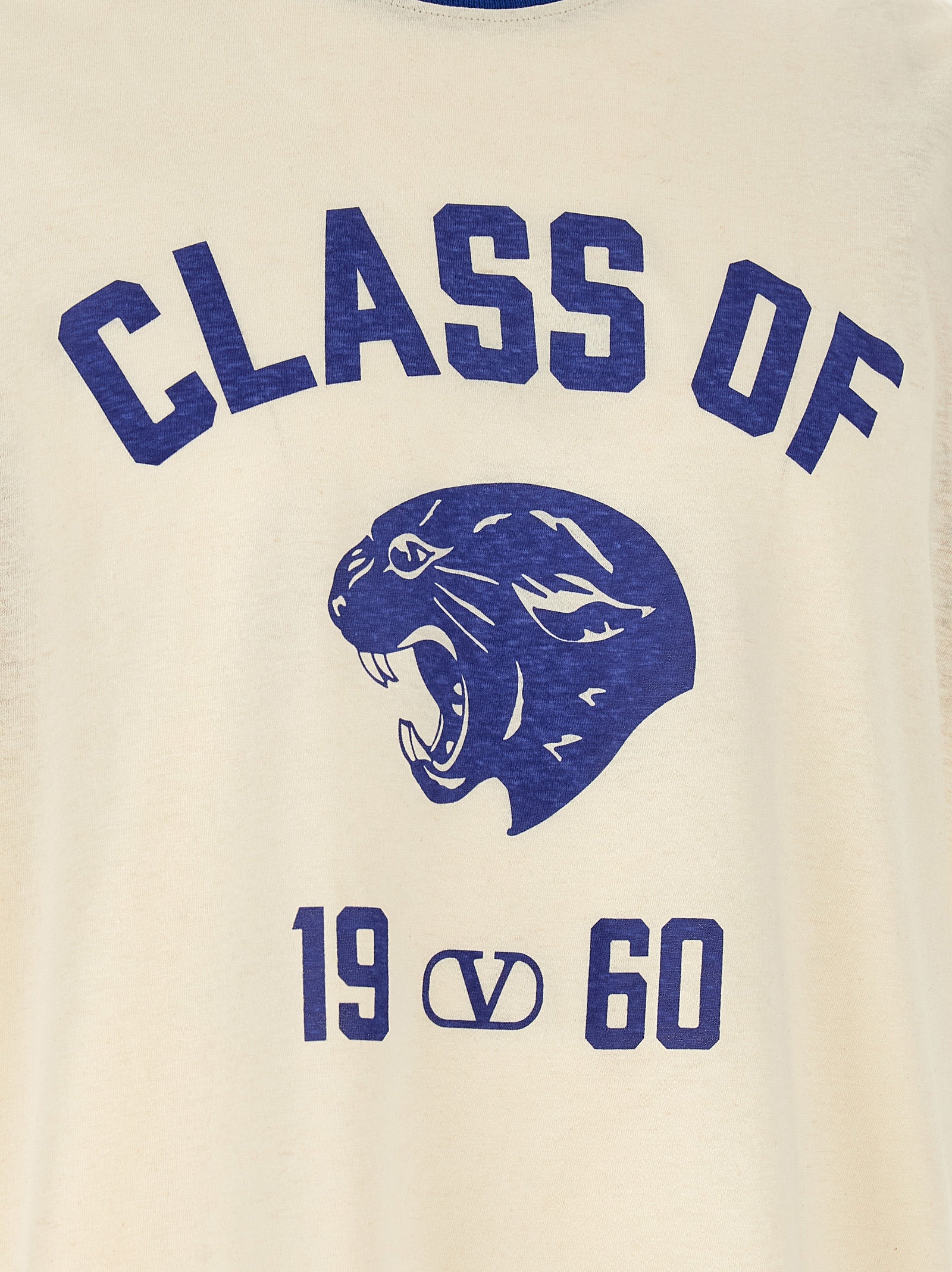 Panther Multicolor Cotton & Linen T-Shirt