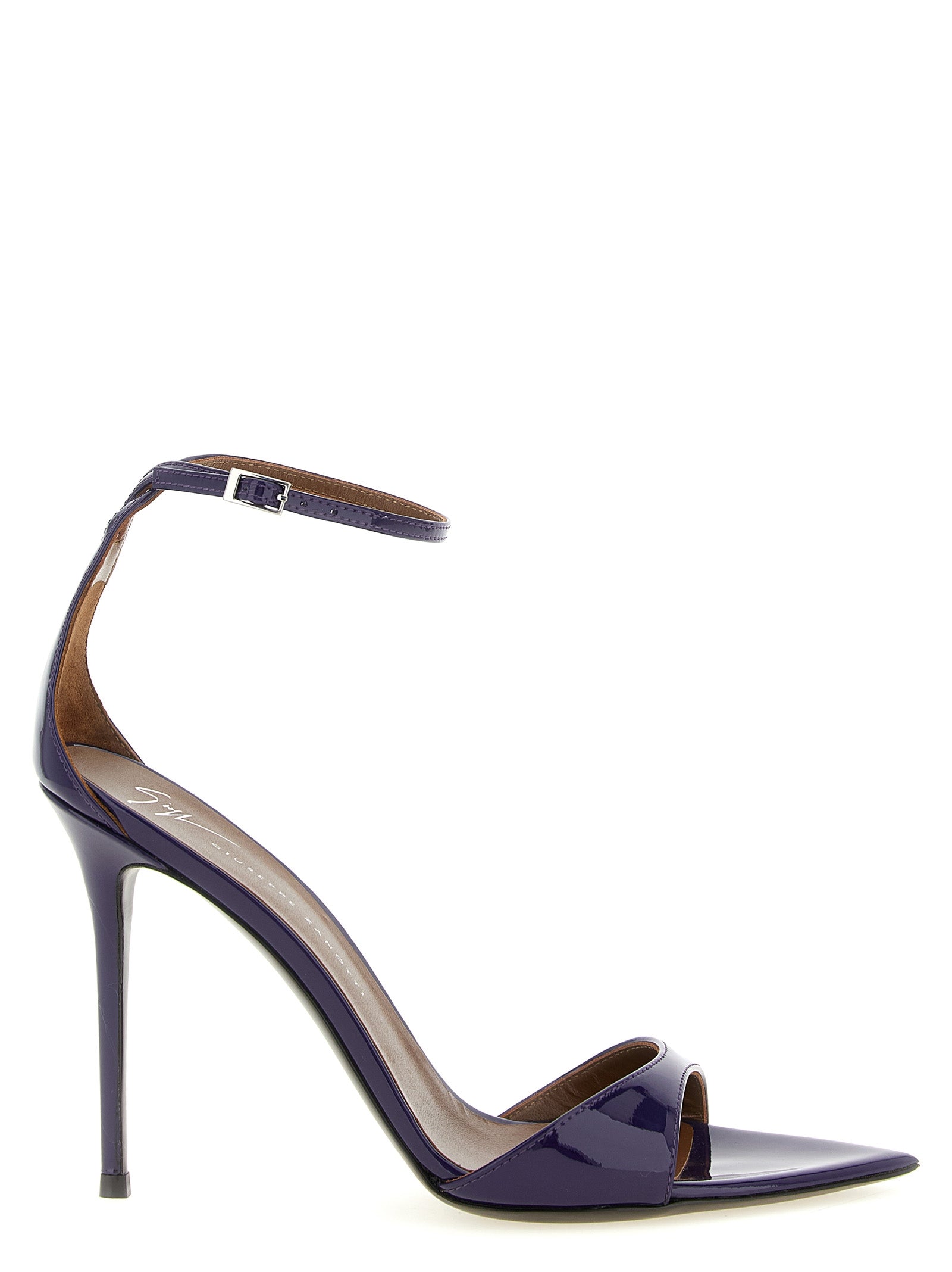 Intriigo Strap Patent Calfskin Stiletto Heel Sandals