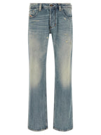 Light Blue Cotton Straight-Leg Jeans 1985 Larkee