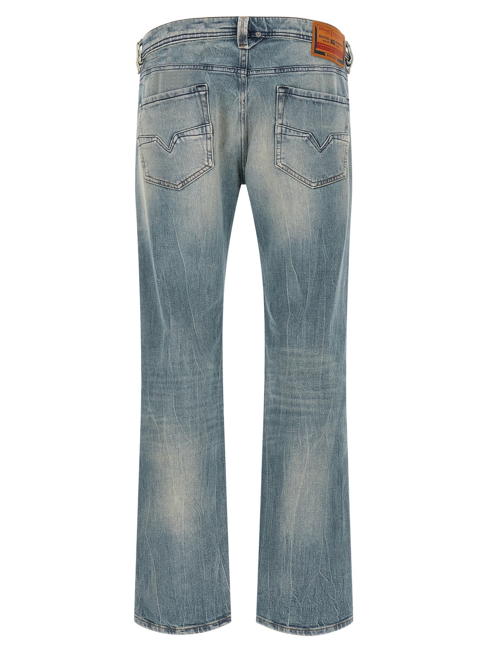Light Blue Cotton Straight-Leg Jeans 1985 Larkee