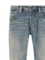 Light Blue Cotton Straight-Leg Jeans 1985 Larkee