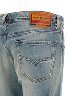 Light Blue Cotton Straight-Leg Jeans 1985 Larkee