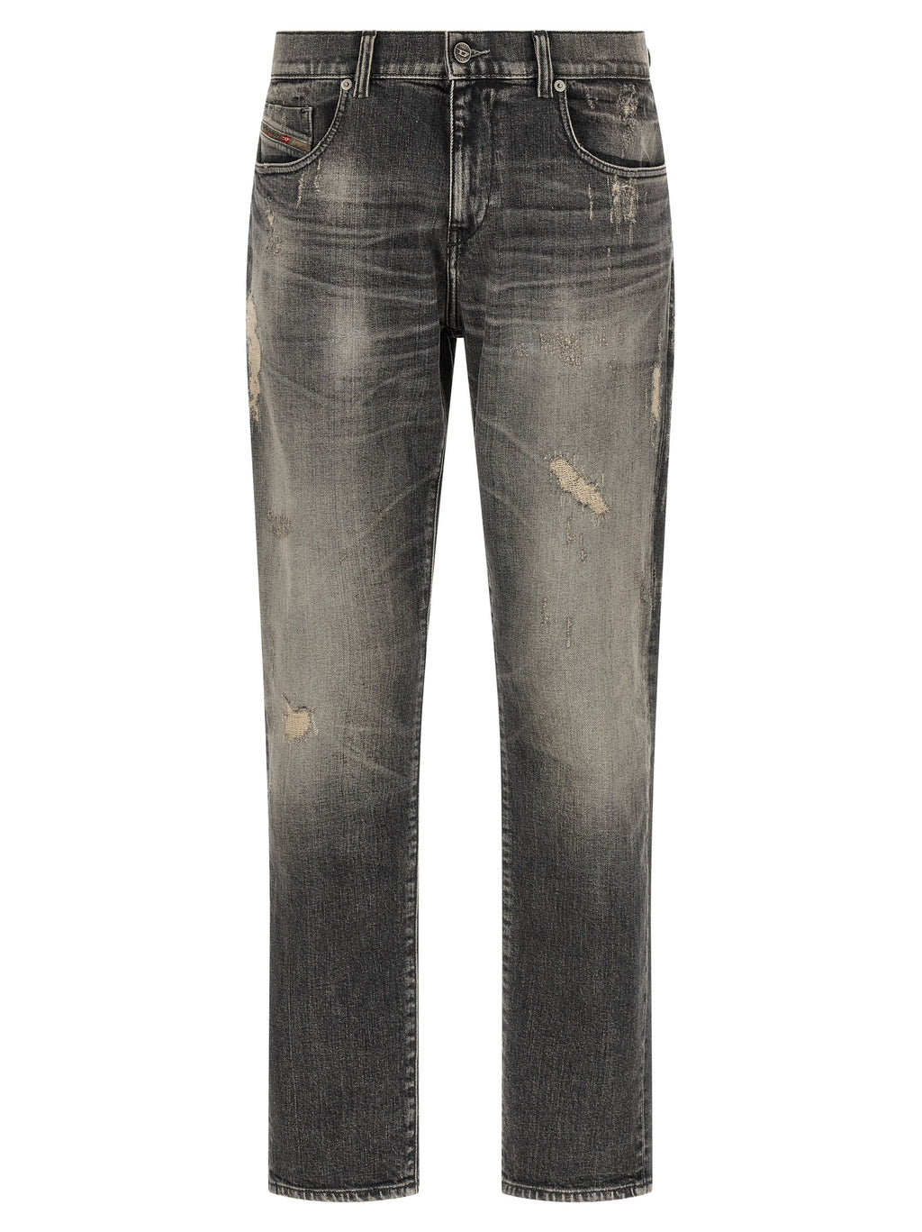 D-Strukt Gray Cotton Skinny Jeans