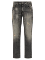 D-Strukt Gray Cotton Skinny Jeans