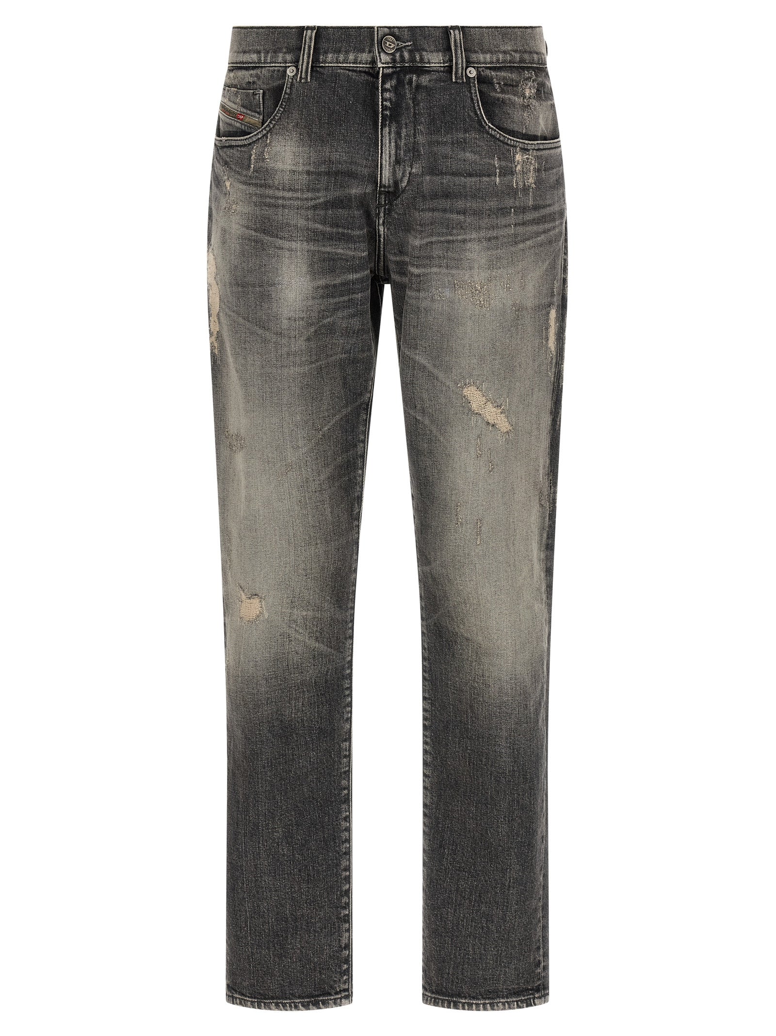 D-Strukt Gray Cotton Skinny Jeans