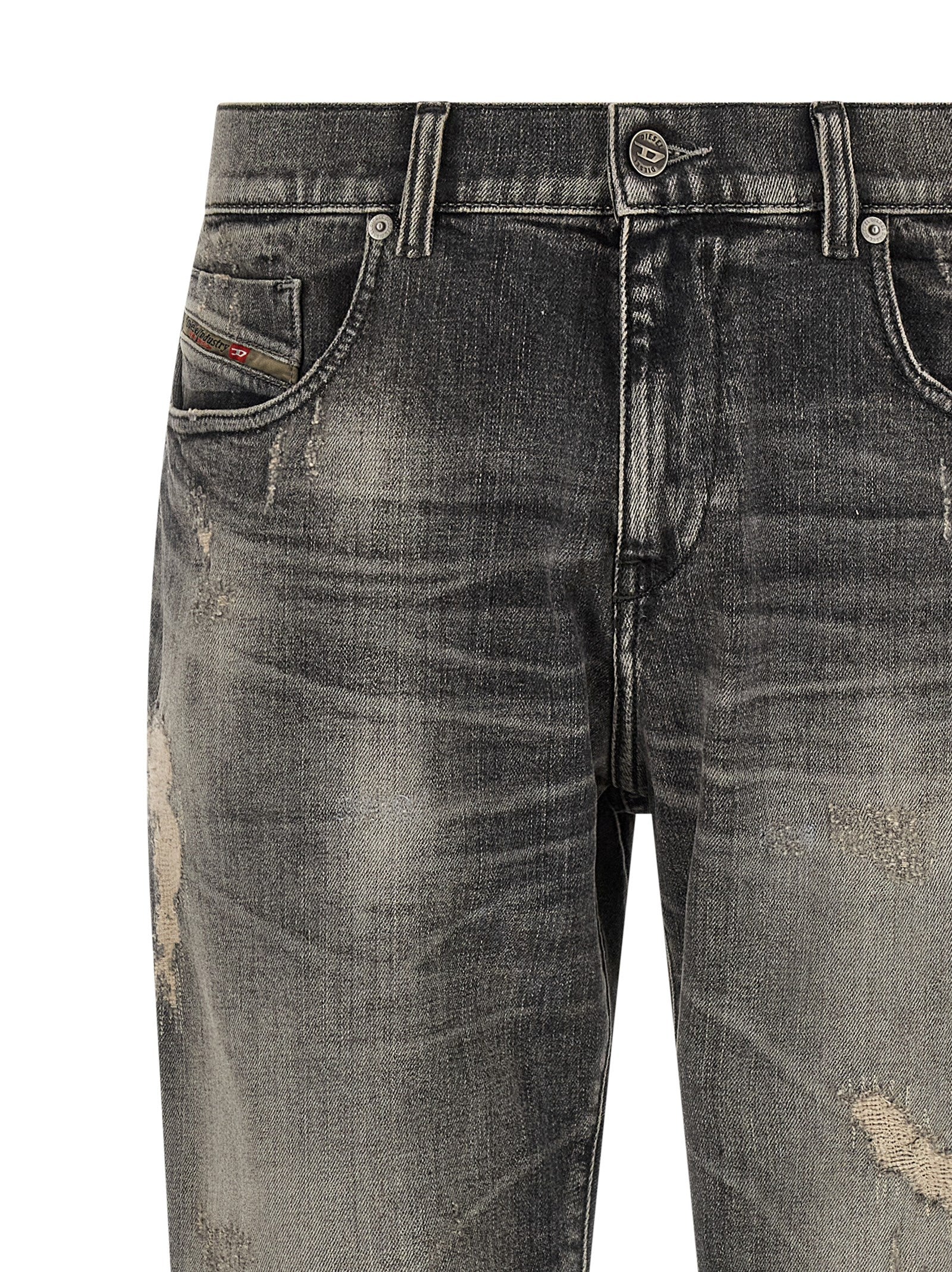 D-Strukt Gray Cotton Skinny Jeans