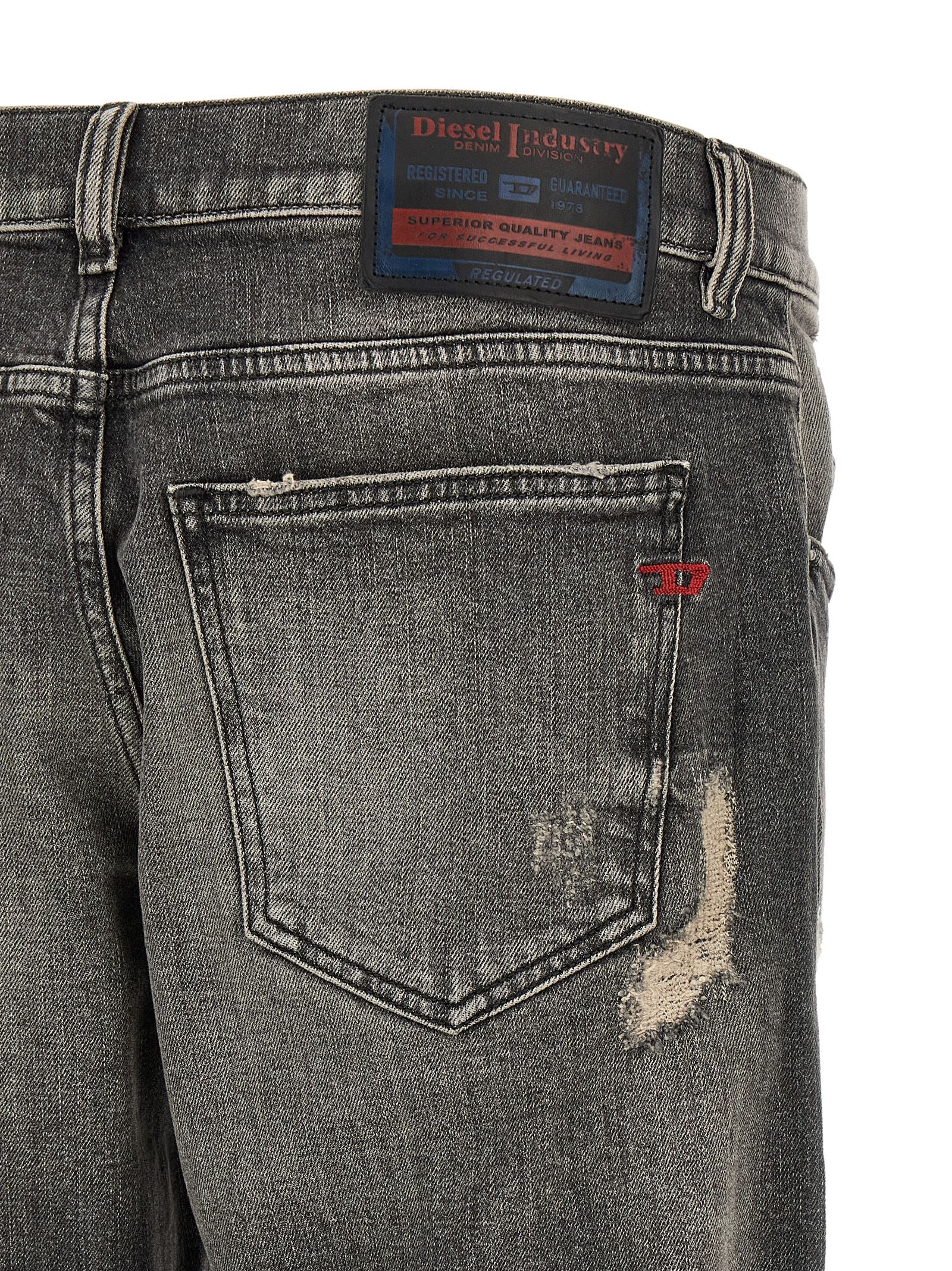 D-Strukt Gray Cotton Skinny Jeans