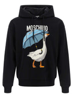 Black Cotton Goose Graphic Hoodie