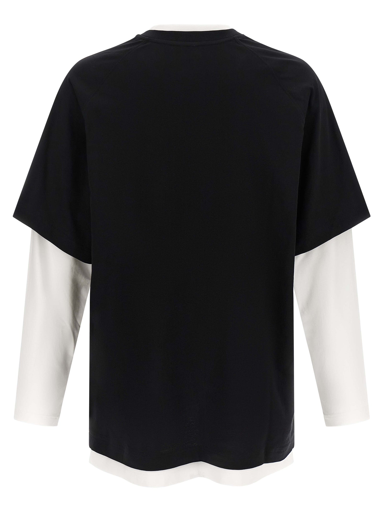 Multicolor Cotton Double‑Layer Graphic T-Shirt
