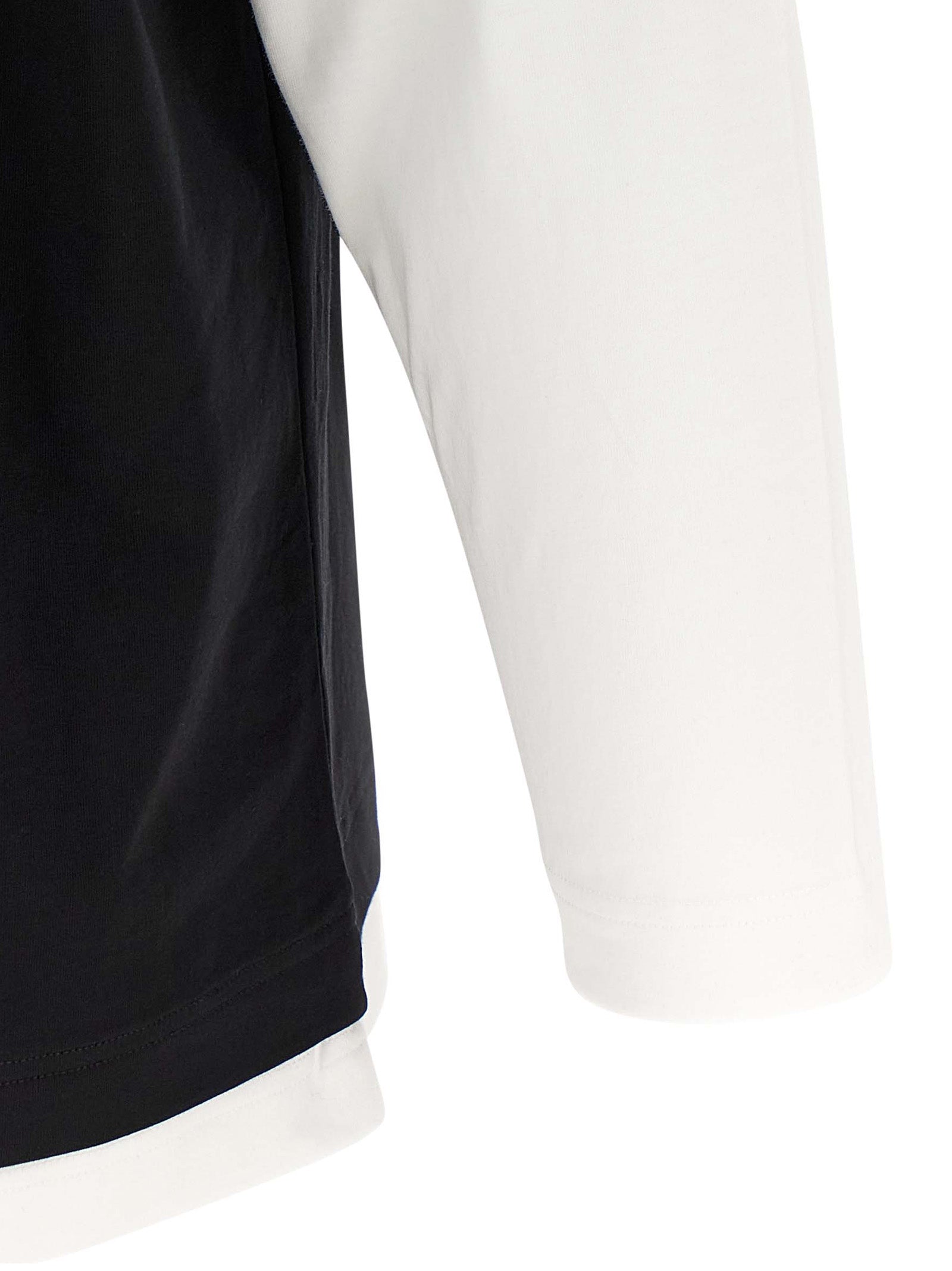 Multicolor Cotton Double‑Layer Graphic T-Shirt